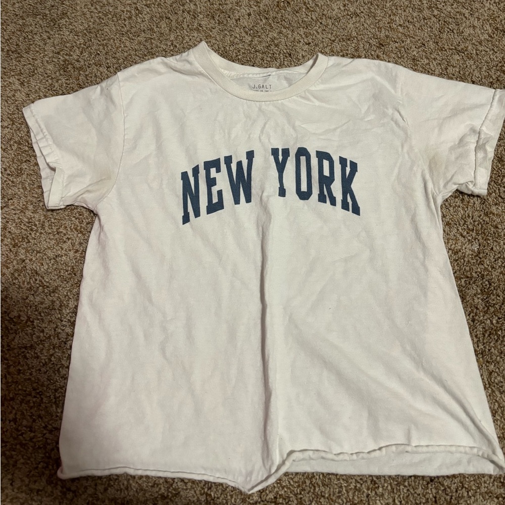 J. Balt Cropped New York Oversized T-shirt!